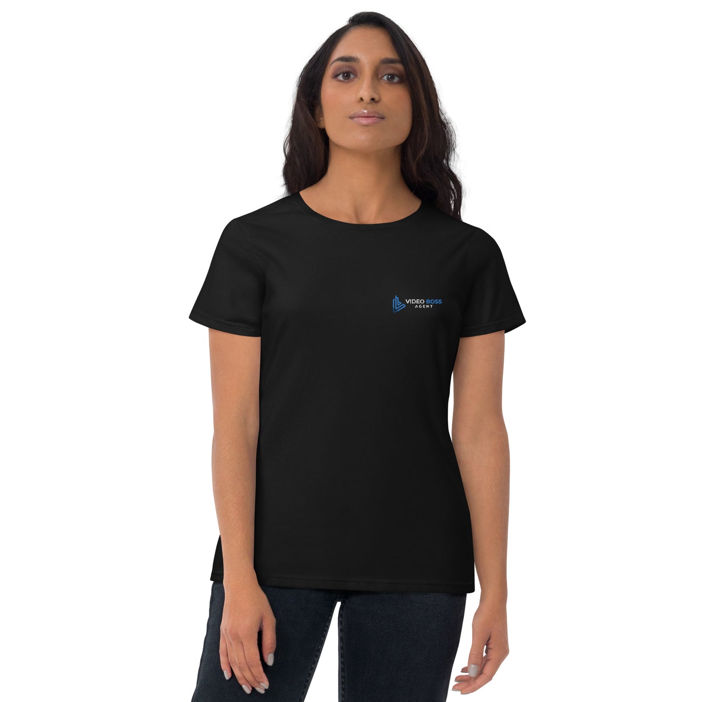Women's short sleeve t-shirt with embroidered logo