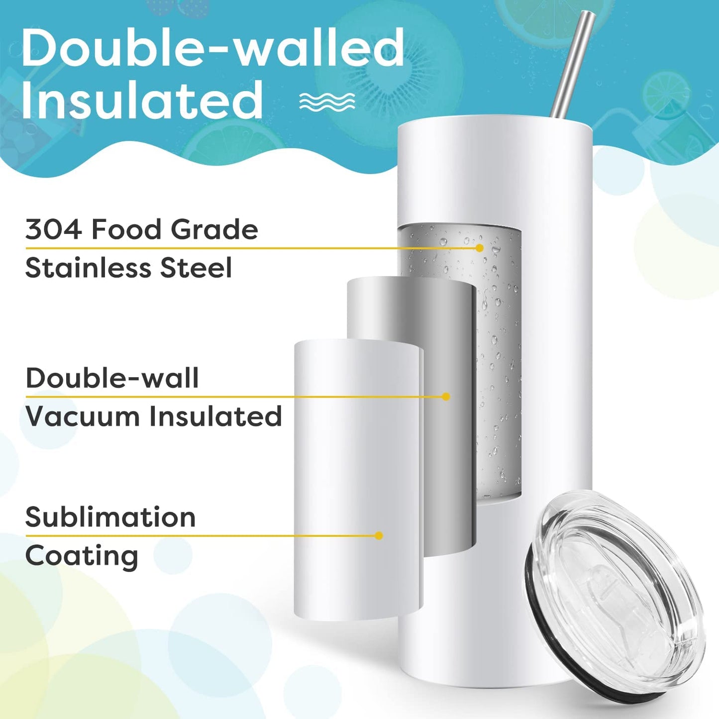 #DOITSCARED 20 oz. Stainless Steel Tumbler (Straw and Brush included)