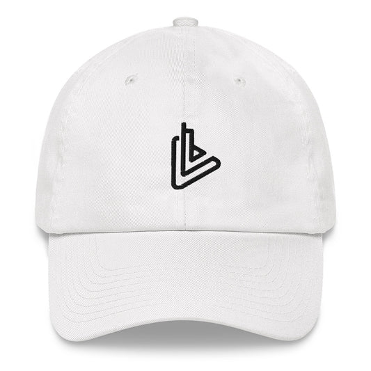 White Cap with Black Icon Logo