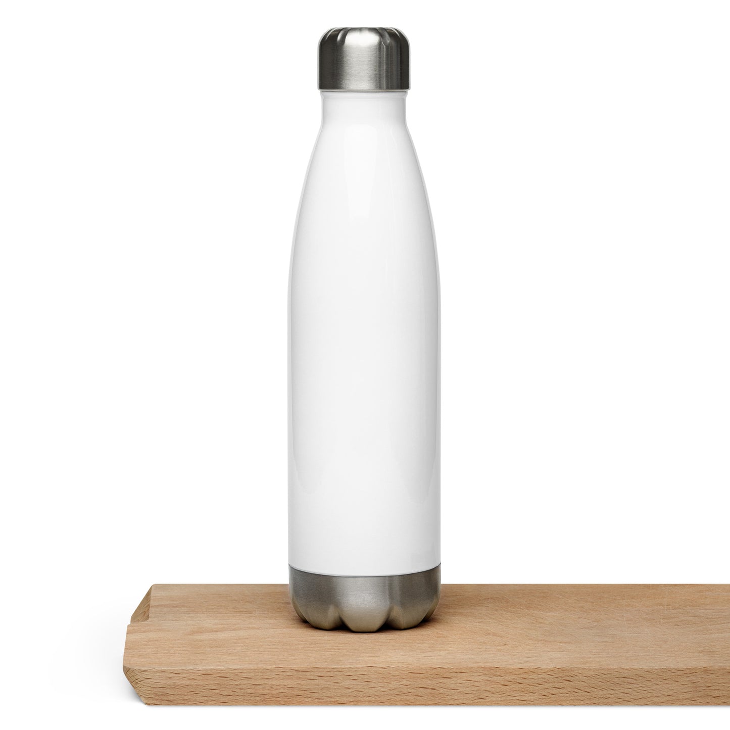 Stainless Steel Water Bottle - Blue logo